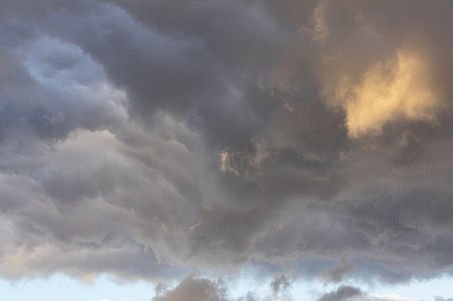 Late evening shaft of sunlight