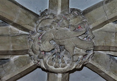 urchfont church, wilts c14 vaulting pelican boss 1302