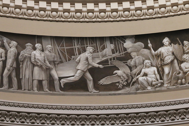 The Wright Brothers frieze on the dome