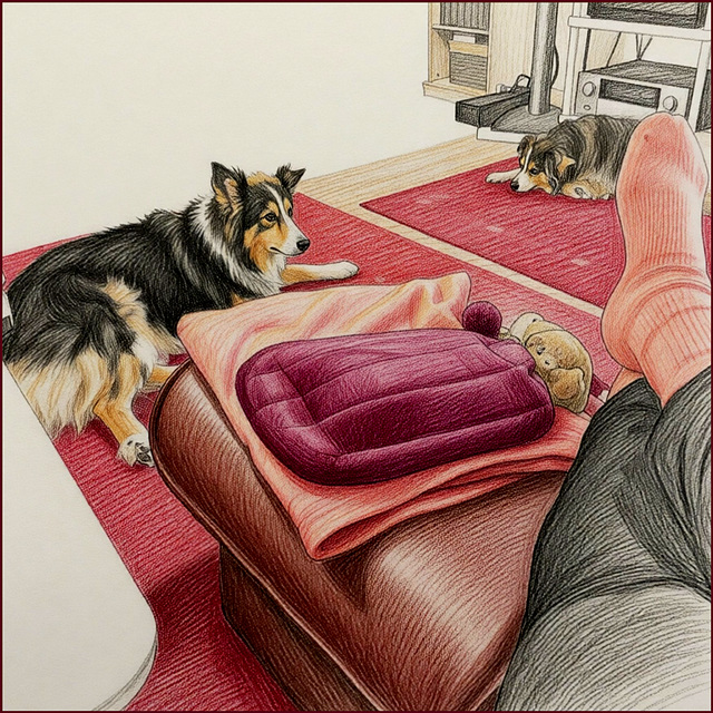 My dogs and me ♥ on a cozy evening ツ