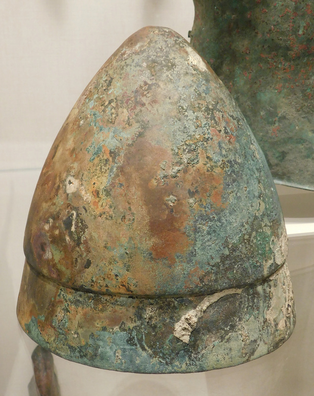 Bronze Helmet with a Conical Shape in the Metropolitan Museum of Art, March 2018