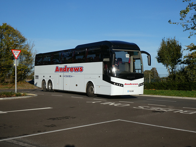 Andrews Coaches P60 MBC (FJ07 AEA) at the Mildenhall Hub/MCA - 1 Nov 2021 (P1090792)