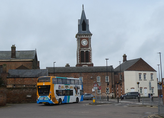 Stagecoach East 10866 (YX67 VDA) in Wisbech - 21 Mar 2024 (P1170611)