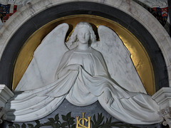 middleton stoney church, oxon angel detail on c19 tomb of princess esterhazy +1853 and lady clementina villiers +1858