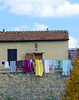 Laundry in autumn, San Gimignano