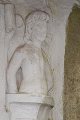 Detail of plasterwork, Hardwick Old Hall, Derbyshire