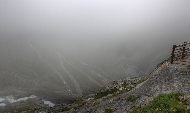 Trollstigen road fog