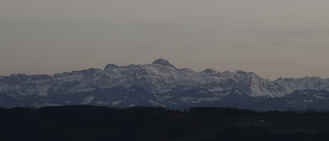 "der berg" kurz nach Sonnenuntergang