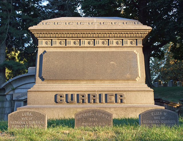 The Currier Grave in Greenwood Cemetery, September 2010