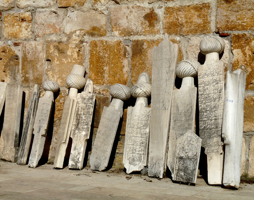 Selcuk- Old Tombstones at the Isabey Mosque