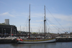 Sailing Ship In Whitehaven Harbour