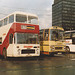 Yelloway and Yelloway-Trathen (ATL) vehicles at Rochdale – 11 Sep 1988 (74-41)