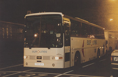 Harris Coaches (Eurolines contractor) K95 GEV at Dover – 1 Feb 1993 (184-21)