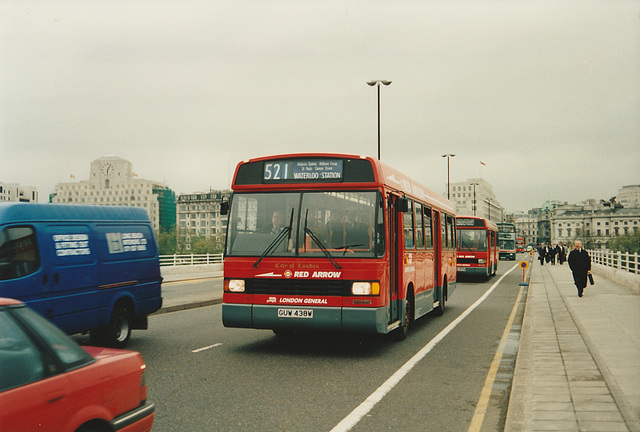 London General GLA438 (GUW 438W) - 5 May 1994 London General GLA438 (GUW 438W) - 5 May 1994