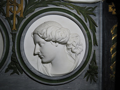 middleton stoney church, oxon bust on c19 tomb of princess esterhazy +1853 and lady clementina villiers +1858