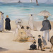 Detail of On the Beach Boulogne-sur-Mer by Manet in the Metropolitan Museum of Art, December 2023