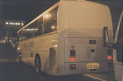 Harris Coaches (Eurolines contractor) K95 GEV at Dover - 1 Feb 1993 (184-25)