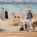 Detail of On the Beach Boulogne-sur-Mer by Manet in the Metropolitan Museum of Art, December 2023