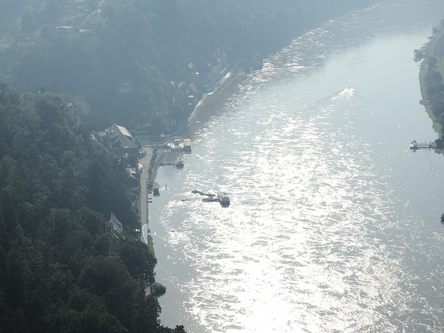 Bastei-Blick auf Rathen an der Elbe