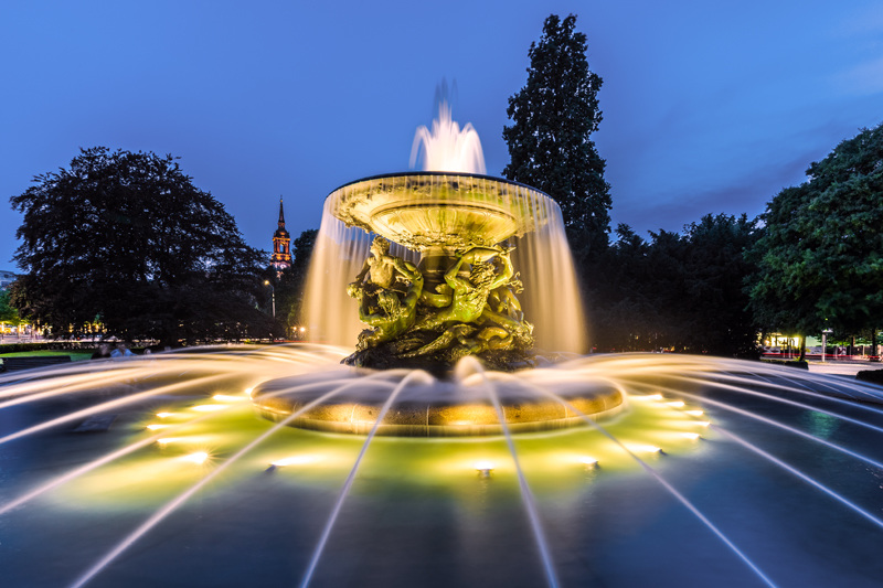 Blue Hour Fountain