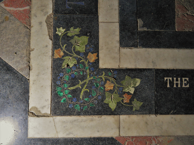 middleton stoney church, oxon  C19 derbyshire inlay in 1862 floor