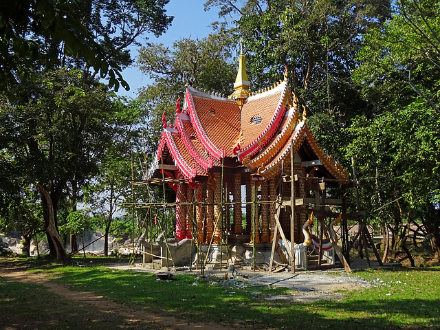 Temple renovation,Don Det_Laos