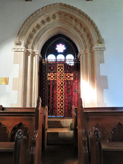 middleton stoney church, oxon  teulon's entrance to the jersey mausoleum chapel c.1858