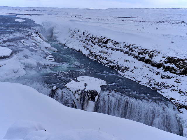 Gullfoss im Winter