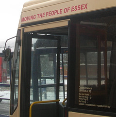 DSCN0002 Lettering on Essex County Buses Optare Excel in Bury St. Edmunds - 7 Jan 2010