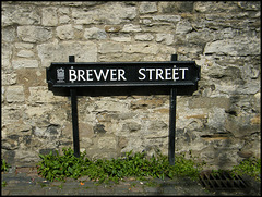 Brewer Street street sign