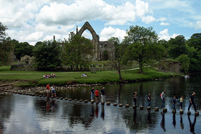 Bolton Abbey - The stepping stones crossing.