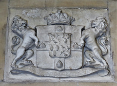 middleton stoney church, oxon, heraldry (15) arms of george 5th earl of jersey and wife