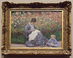 Camille Monet and a Child in the Artist's Garden at Argenteuil by Monet in the Boston Museum of Fine Arts, July 2011