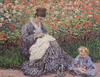 Detail of Camille Monet and a Child in the Artist's Garden at Argenteuil by Monet in the Boston Museum of Fine Arts, July 2011