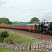 Stanier LMS class 5 44871 at Waitby Common with 1Z87 14.14. Carlisle - London Euston The Cumbrian Mountain Express 11th May 2024. (steam as far as Preston)