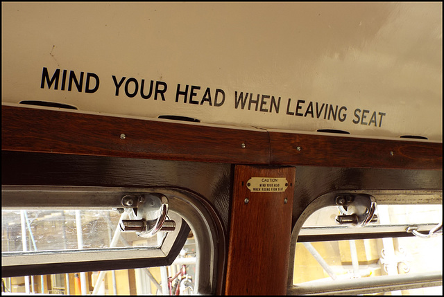 mind your head when leaving