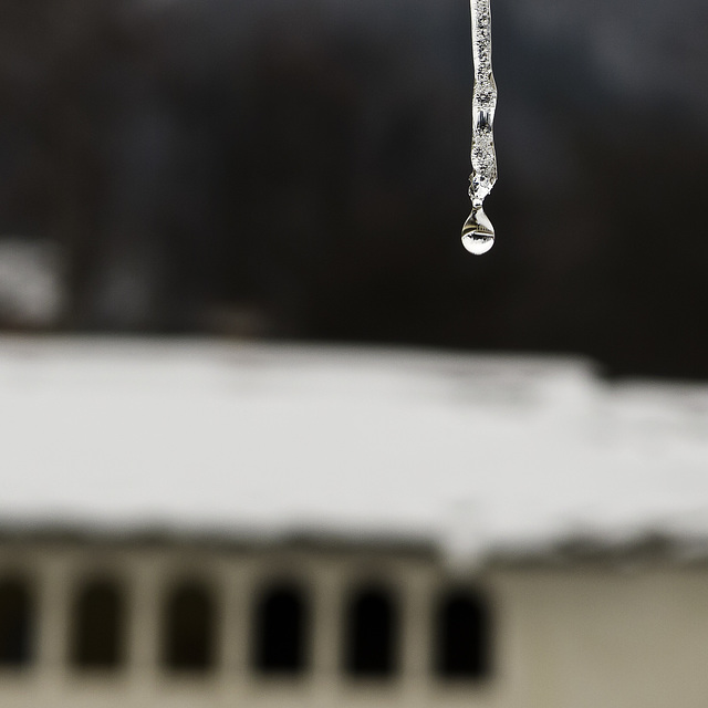 The world in a drop of ice (It is recommended to enlarge)