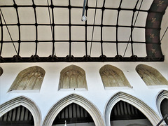 mere church, wilts , c16 nave arcades ,blind northern clerestory and roof
