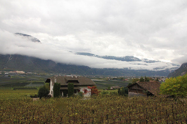 Blick von Entiklar ins südliche Etschtal