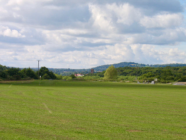 Looking back to the Church of St Peter at Cookley