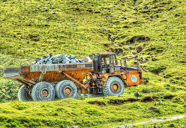 Heavy-lifter at Honister Slate Mine, Honister Pass, Cumbria