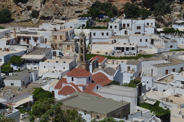 Rhodes, The Church of Panagia (Virgin Mary) in Lindos