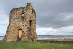 Flint Castle keep, The castle was on the bank of the River Dee.