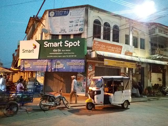 Cambodian tuk-tuk at a smart spot