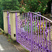 a purple fence