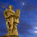 Roma, Sant'Angelo Bridge. The angel and the moon