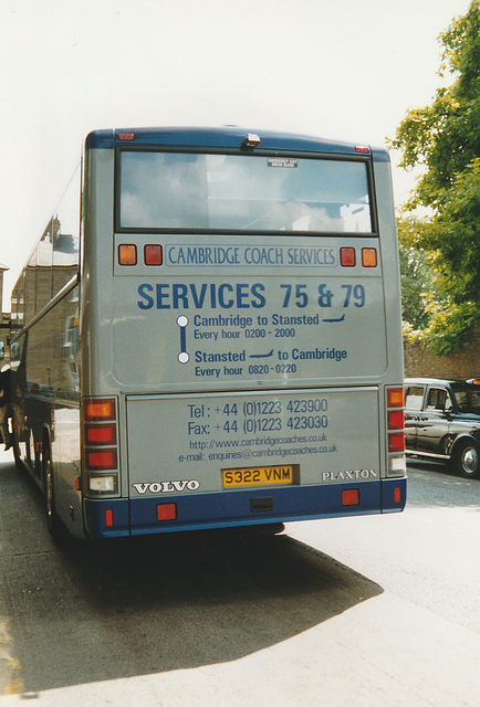 Cambridge Coach Services S322 VNM at Cambridge - 15 Jun 1999