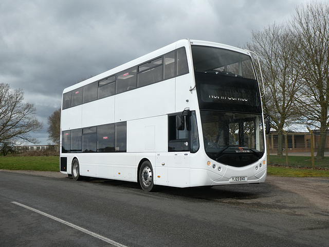 Mulleys Motorways YJ23 EKO near Honington - 25 Mar 2023 (P1140726)