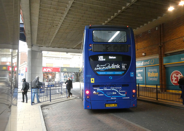 HFF: First Eastern Counties 33806 (YX63 LJL) in Great Yarmouth - 29 Mar 2022 (P1110071)