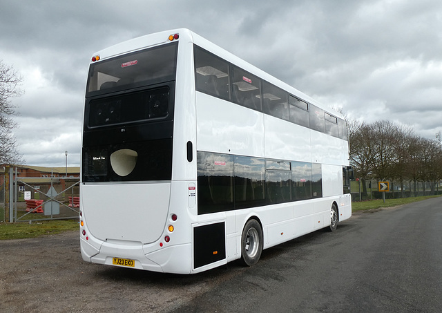 Mulleys Motorways YJ23 EKO near Honington - 25 Mar 2023 (P1140728)